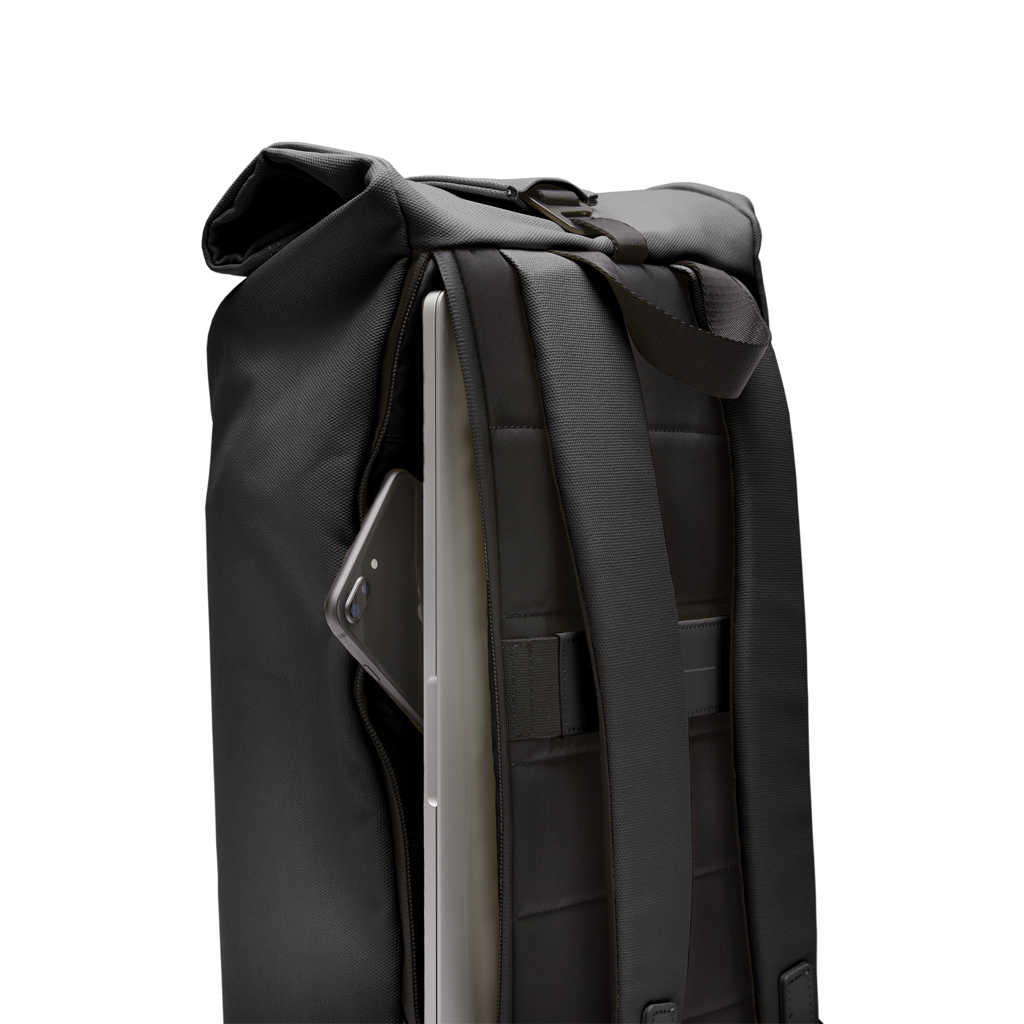 horizn-studios-sofo-rolltop-backpack-all-black-rucksack-aus-recyceltem-wasserdic image 4
