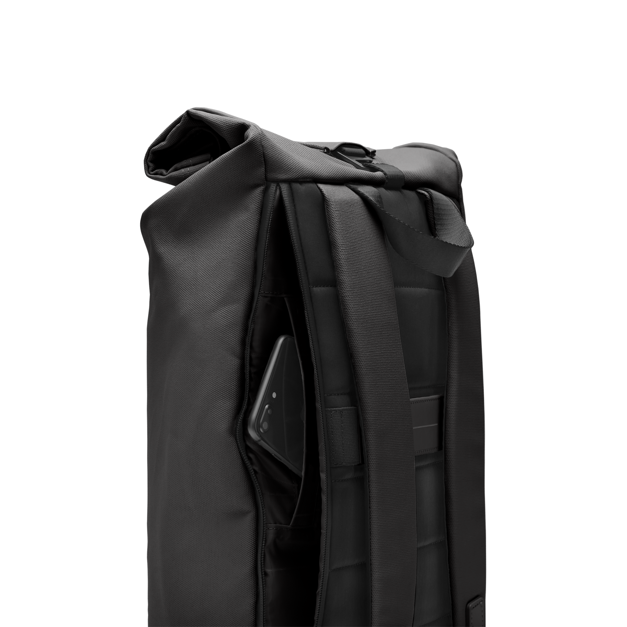 horizn-studios-sofo-rolltop-backpack-all-black-rucksack-aus-recyceltem-wasserdic image 5