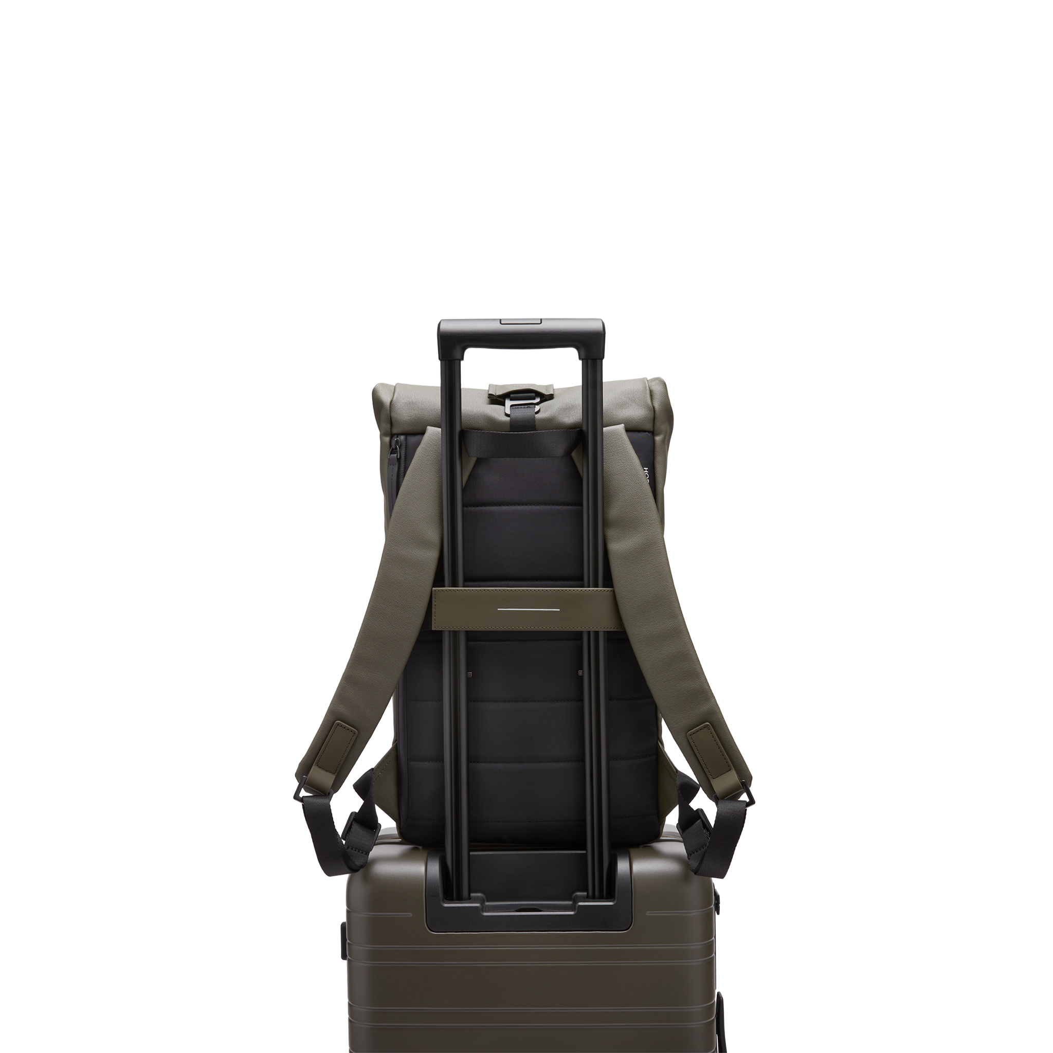 horizn-studios-sofo-rolltop-backpack-dark-olive-waxed-canvas-daypack image 8