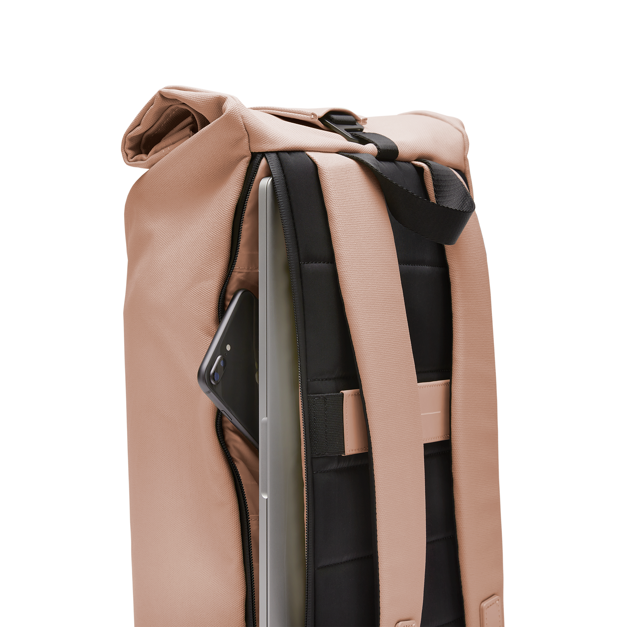 horizn-studios-sofo-rolltop-backpack-rucksack-sand-rose-recycled-cotton-canvas-r image 4