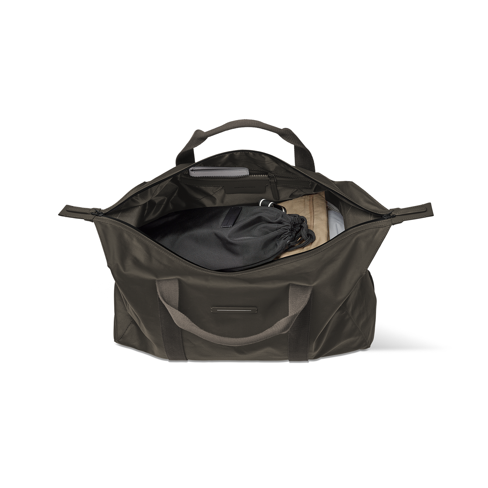 horizn-studios-sofo-weekender-m-dark-olive-recycled-waxed-canvas-reisetasche-gr- image 3