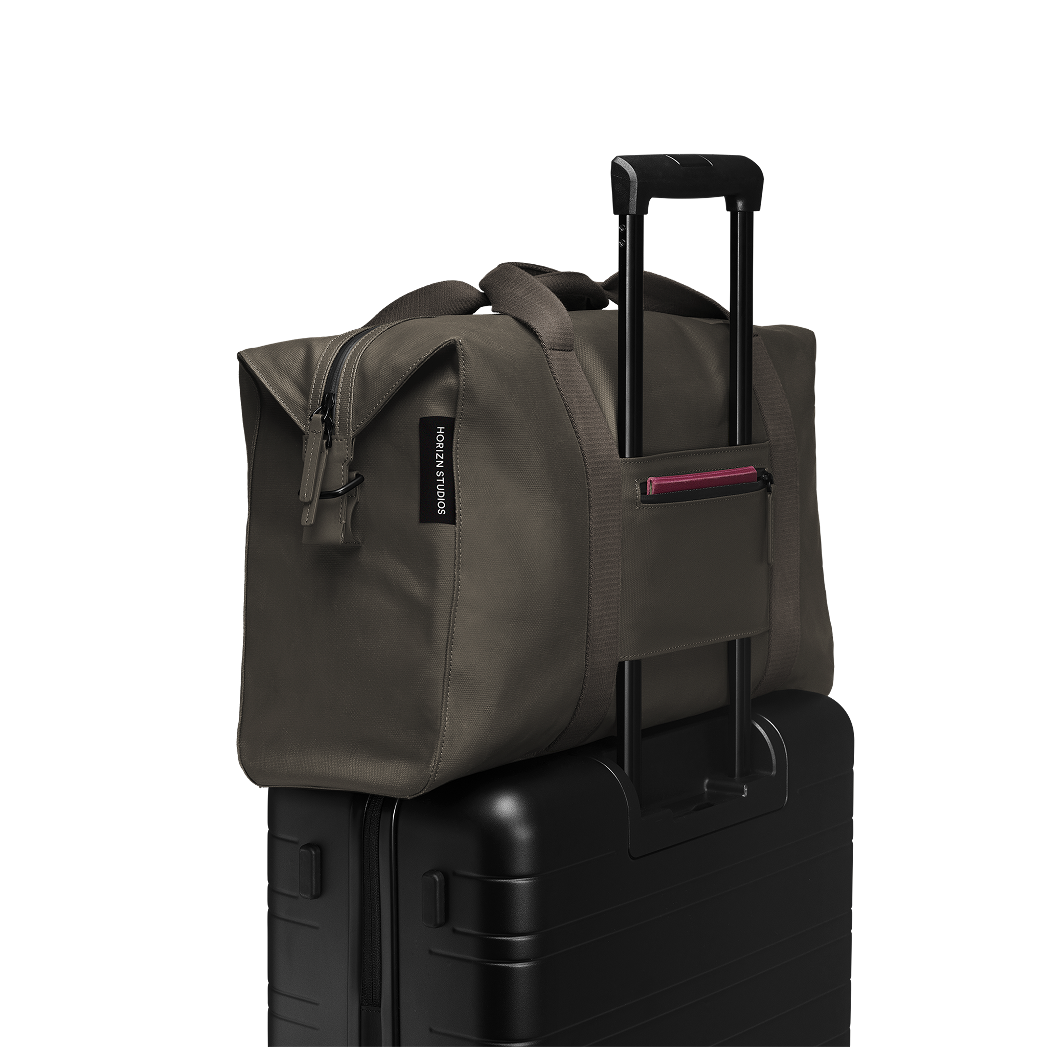 horizn-studios-sofo-weekender-m-dark-olive-recycled-waxed-canvas-reisetasche-gr- image 6