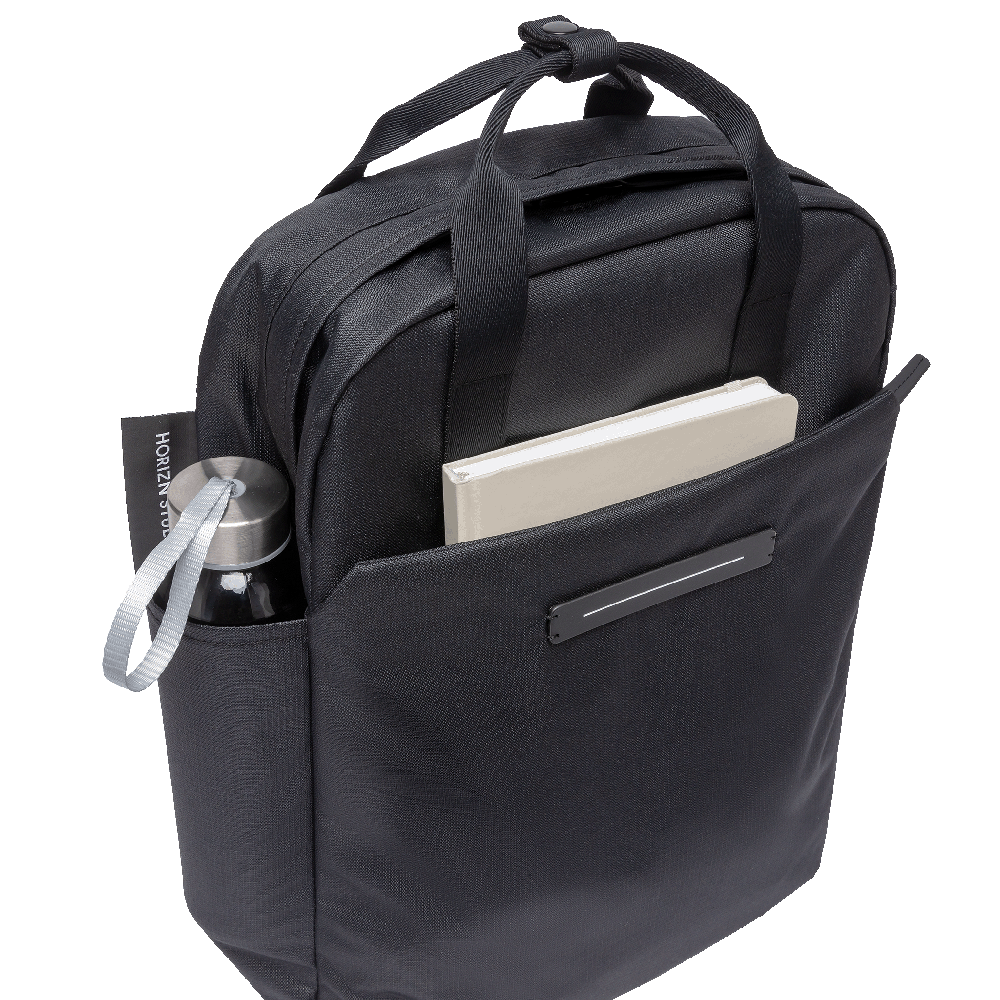 horizn-studios-shibuya-totepack-m-tote-rucksack-hybrid-rpet-ripstop-all-black image 4